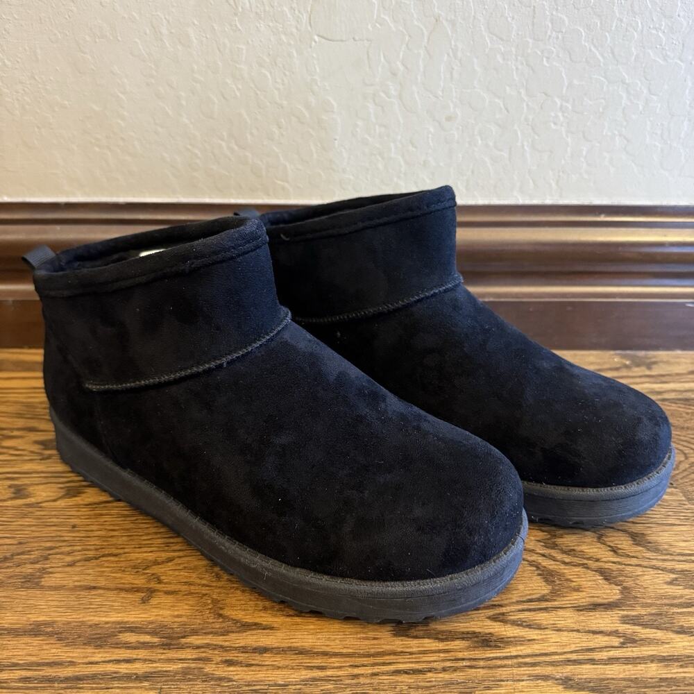 SO Lupita Ankle Boots Winter Booties Suede Style Warm Casual Black 8.5 M